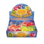 Smiling Light-Up LED Bouncy Balls Neon Orange, Yellow, Pink, Purple, Blue or Green